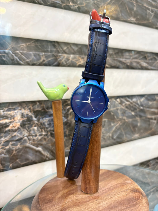 Men's Analog Leather Watch